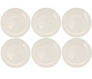 Jogo Prato de Sobremesa Melamine Plaza 20cm 6 Unidades - Yangzi