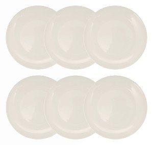 Jogo Prato de Refeição Melamine Plaza Premium 25cm 6 Unidades - Yangzi