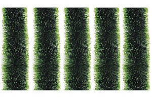 Kit Festão PVC Verde Duo 9cmx2m 5 Peças Total 10 Metros