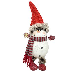 Jogo Papai Noel e Boneco de Neve Sentado Rosê Luxo Gorrinho e Cachecol  Crochê 32cm - Magizi - Yangzi - Boneco Papai Noel - Magazine Luiza