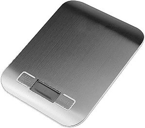 Balança Digital Compacta Para Cozinha Acabamento Aço Inox Pesa até 10kg - Livon