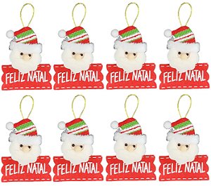 Jogo Sino Natal Metal Rústico Papai Noel E Boneco De Neve Pelúcia 14cm 6  Unidades - Master Christmas