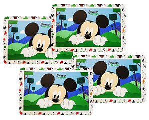 Jogo Americano Infantil Mickey Mouse Disney 43x28cm 4 Peças - Tuut