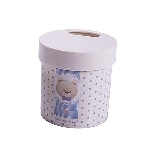 Porta Lenços de Papel Higiênico para Bebês Ursinho Azul - Plasútil