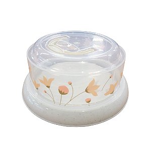 Queijeira Porta Queijo com Tampa de Rosca Plástico Decor Premium - Plasútil