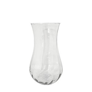 Vaso Decorativo Vidro Rigado Petúnia Médio 22cm - Mistral