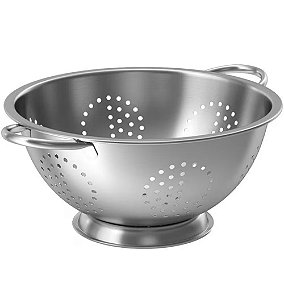 Escorredor de Macarrão Aço Inox Prime Grande 28cm - Quality House