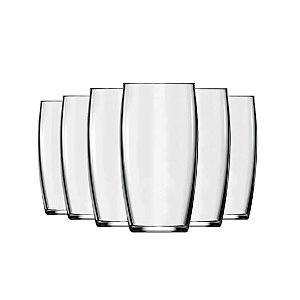 Jogo 6 Copos Vidro Oca Long Drink 300ml - Nadir