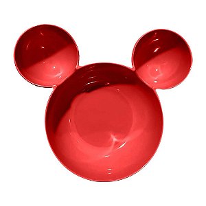Bowl Petisqueira Orelha Mickey Mouse Vermelho Melamina 21cm - Tuut