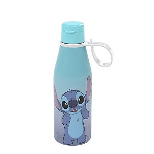 Garrafa Squeeze Abre Fácil Stitch Disney Com Alça 530ml - Plasútil