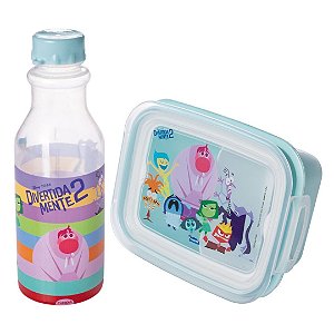Jogo Marmita Hermética e Garrafinha Divertidamente 2 500ml - Plasútil