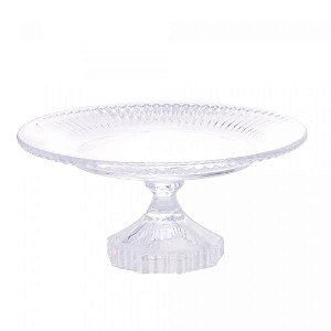 Prato para Bolo de Cristal Renaissance 18,5cm x 9,5cm - Lyor