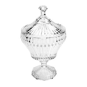 Potiche de Cristal com Pé Renaissance 17,5cm x 28cm - Lyor