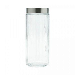 Porta Mantimento de Vidro com Tampa de Aço Inox e Visor de Acrílico Sydney 2,1L - Lyor