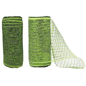 Kit 2 Telas Decoração Natal Fita Prime 15cmx5m Verde - Magizi