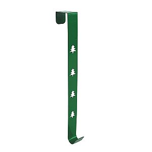 Suporte para Guirlanda Natal Metal Decorado Verde 30cm - Magizi