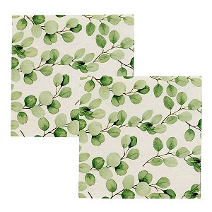 Kit Guardanapo Decorado Estampa Folhagens Luxo 40 Folhas 33cm - Tuut
