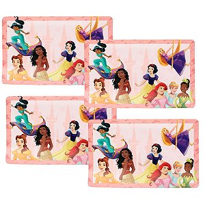 Jogo Americano Infantil Princesas Disney 43x28cm 4 Peças - Tuut
