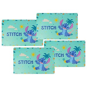 Jogo Americano Infantil 43x25cm PVC Stitch Disney 4 Unidades - Tuut