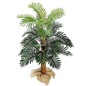 Planta Palmeira Artificial 1,30 metros 25 Folhas Verde Realista - MC Flores