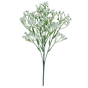 Buquê Flor Mosquitinho Verde e Branco 30cm - MC Flores