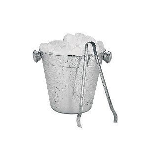 Balde Para Gelo com Pegador Aço Inox Prime 1200ml - Tuut