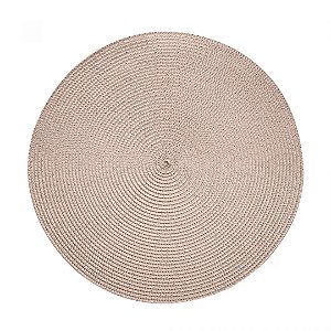 Jogo Americano Redondo Fresno Espiral Areia 38cm Unidade - Lyor