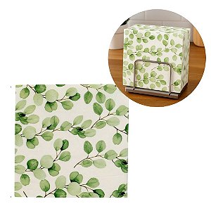 Guardanapo Decorado Estampa Folhagens Luxo 20 Folhas 33cm - Tuut