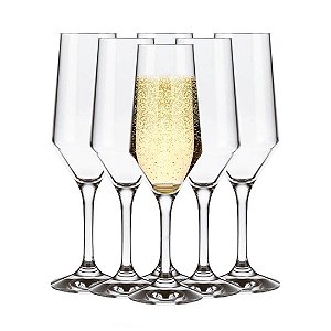 Jogo 6 Taças Champanhe e Espumante Buffet SM Vidro 186ml - Nadir