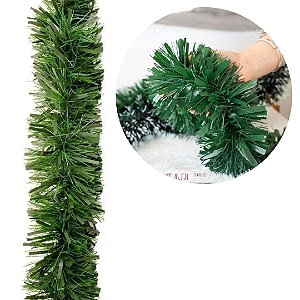 Festão de Natal Verde Fosco Premium Multi-Fitas 5m x 12cm Decoração Natalina