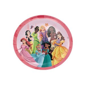 Prato Raso Infantil Melamina Prime Princesas Disney 20cm