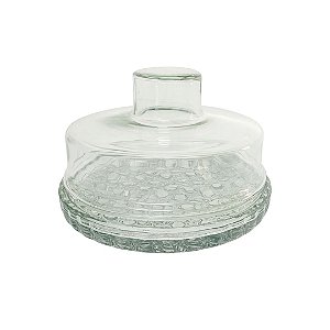 Queijeira de Vidro Com Tampa Colonial Porta Queijo 20cm - Mistral