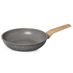Frigideira Revestimento Cerâmico Cinza Marmorizado Fundo Indução Prime 24cm - Fratelli