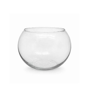 Vaso Aquário De Vidro Redondo 2,2 Litros Para Terrário Vidro Prime