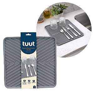 Tapete Escorredor de Pia Cozinha Emborrachado Prime Flexível 30x30cm - Tuut