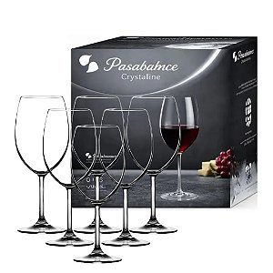 Jogo de Taças Cristal Vinho Tinto 615ml Sidera 6 Unidades Pasabahçe