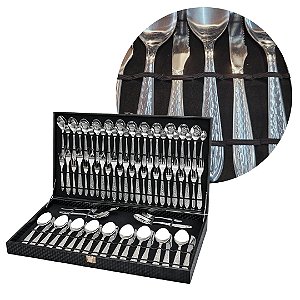 Faqueiro Conjunto de Talheres Aço Inox Premium 76 Peças Hammer Sunshine - Fratelli