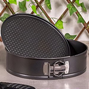 Forma Redonda Fundo Removível Aço Carbono Teflon Antiaderente 24cm - Quality House