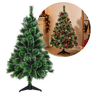 Árvore de Natal Pinheiro Nevado Premium Cheio 75 Galhos 90cm - Master Christmas