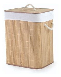 Cesto em Bambu Premium Retangular 60cm Multiuso - Jolitex
