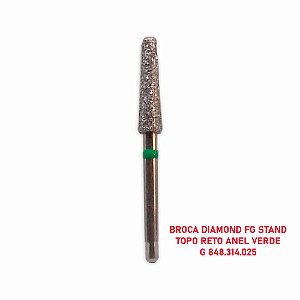 Broca Diamantada FG stand topo reto anel verde G 848.314 HEICO