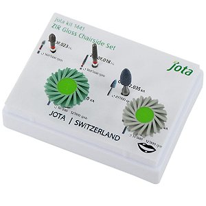 Kit Jota 1441 para Ajuste e Polimento Intraoral de Zircônia Zir Gloss Chairside c/ 5 peças