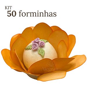 Kit 50 Forminhas Bela Papel - Laranja