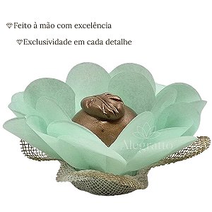 Forminha Lunita Papel com tela - Verde Bebê SS05