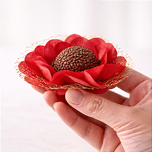 Forminha Imperial - Papel com tela - Vermelho