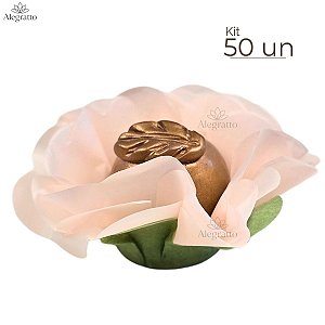 Kit 50 Forminhas Delicatta Papel - Rosa Chá