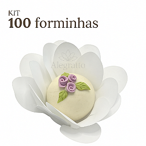 Kit 100 forminhas Bela Papel - Branca