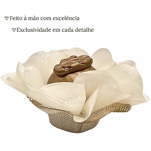 Forminha Lunita - Papel com tela - Off white