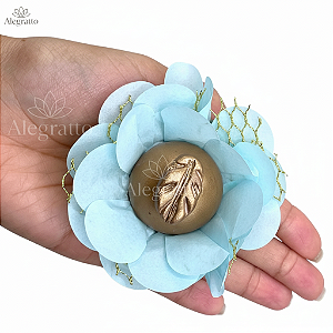 Forminha Imperial - Papel com tela - Azul cyan