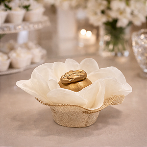 Kit 50 forminhas papel com tela Lunita - Off White